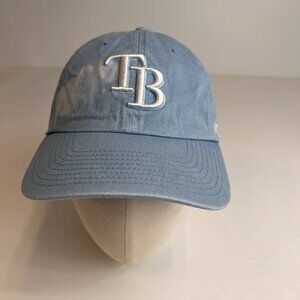 Tampa Bay Rays Hat Women Strap Back TB Logo Distressed Party Run Gym Core Cap Fa